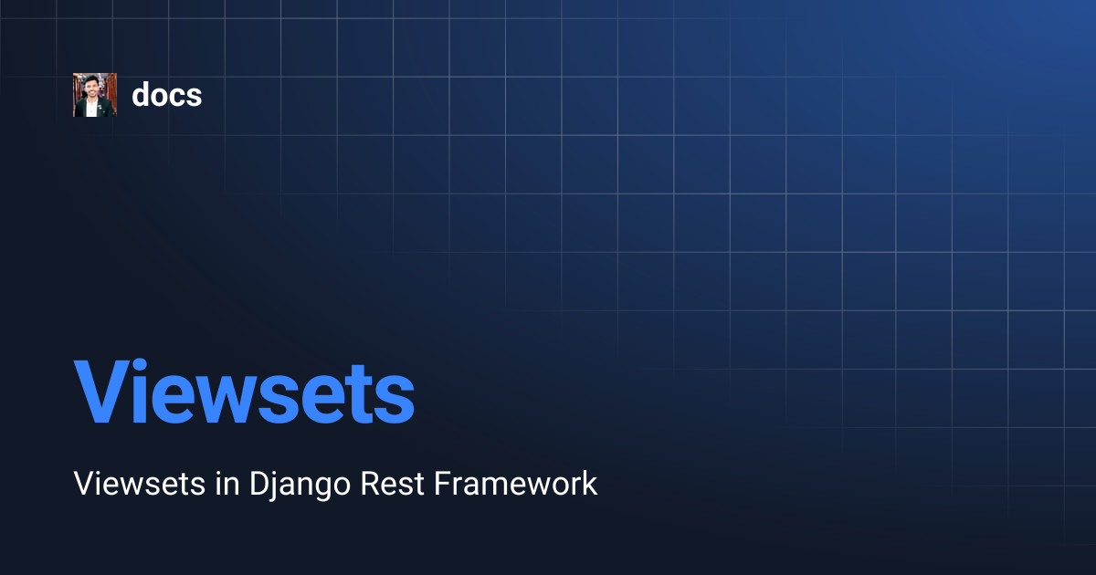 Viewsets | docs